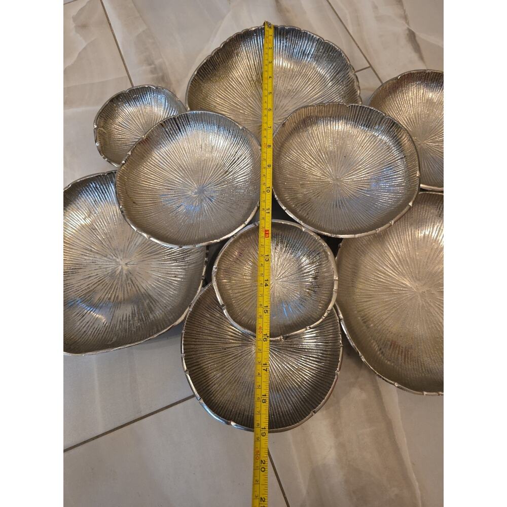 Whitewash Metal Seashell Beach Coastal Decor Rustic Hanging Wall Art 23"x19" - Picture 7 of 16